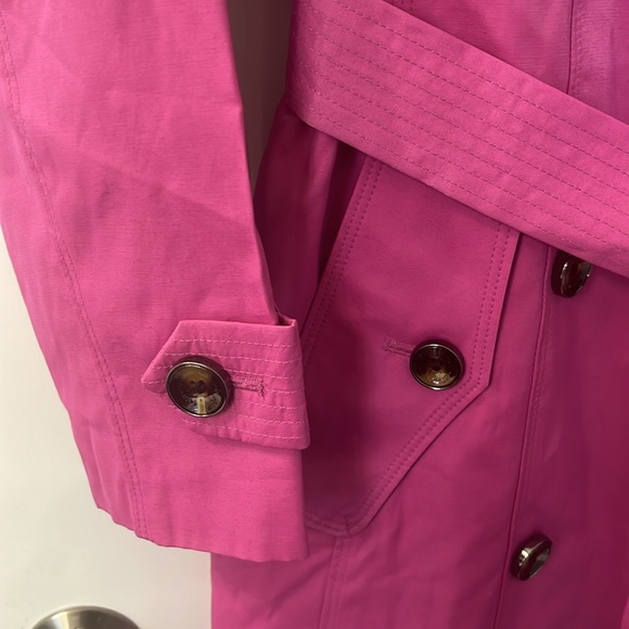 Like new London Fog trench with hood in Orchid - Picture 5 of 8
